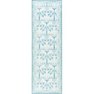 Martha Stewart x SAFAVIEH Machine Washable Area Rug Collection – 5′ x 8′, Ivory & Light Blue, Slip Resistant & Easy Cleaning, Ideal for Ideal for Living Room, Bedroom, Dining Space (MSRW182A)(Ivory/Light Blue)