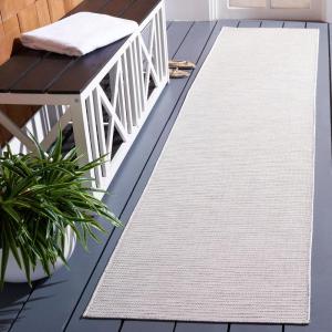 Martha Stewart x SAFAVIEH Outdoor Area Rug Collection – 6’5″ Round, Navy, Weather Resistant & Washable, Ideal for Patio, Backyard, Mudroom, Deck, Dining Space (MSR4490N)(Ivory)