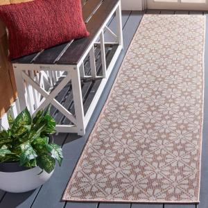 Martha Stewart x SAFAVIEH Outdoor Area Rug Collection – 8′ x 10′, Blue & Beige, Weather Resistant & Washable, Ideal for Patio, Backyard, Mudroom, Deck, Dining Space (MSR4491M)(Light Pink/Multi)