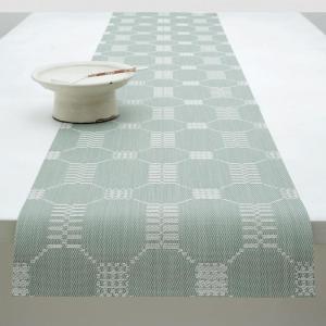 Martha by Martha Stewart | Chilewich Coverlet Table Runner in Sea – Easy Care Woven Textile – Indoor/Outdoor – Stain/Fade Resistant – 14″ x 72″(Abalone)