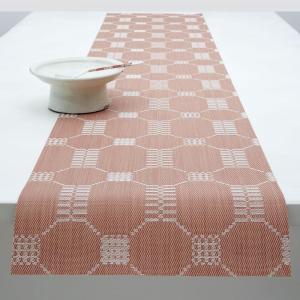 Martha by Martha Stewart | Chilewich Coverlet Table Runner in Sea – Easy Care Woven Textile – Indoor/Outdoor – Stain/Fade Resistant – 14″ x 72″(Burnt Coral)