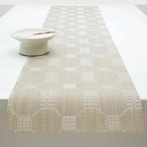 Martha by Martha Stewart | Chilewich Coverlet Table Runner in Sea – Easy Care Woven Textile – Indoor/Outdoor – Stain/Fade Resistant – 14″ x 72″(Flax)