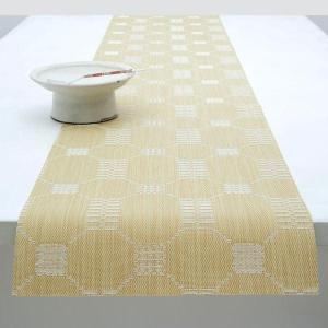 Martha by Martha Stewart | Chilewich Coverlet Table Runner in Sea – Easy Care Woven Textile – Indoor/Outdoor – Stain/Fade Resistant – 14″ x 72″(Wheat)