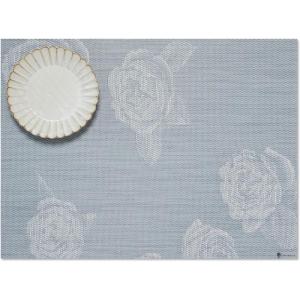 Martha by Martha Stewart | Chilewich Rosette Placemats in Abalone – Set of 4 – Easy Care Woven Tabletop Textiles – Indoor/Outdoor – 18.5″ x 13.5″ Rectangle(Sea)