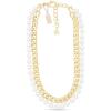 Martha Stewart Pearl and Curb Chain Necklace In Gold, 16 Inches For Women