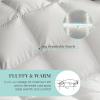 Martha Stewart Goose Down Fiber Cotton Comforter Queen Size, Duvet Insert Queen, Ultra-Soft 1cm Breathable Panel Hotel Collection Hypoallergenic Comforter 42oz All Season Medium Warmth 90×90(White)