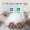 Martha Stewart Goose Down Fiber Cotton Comforter Queen Size, Duvet Insert Queen, Ultra-Soft 1cm Breathable Panel Hotel Collection Hypoallergenic Comforter 42oz All Season Medium Warmth 90×90(White)
