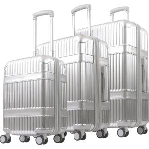 Martha Stewart The Bedford 30 Inch Rolling Luggage, Hardshell Suitcase with Spinner Wheels, Silver(Silver)