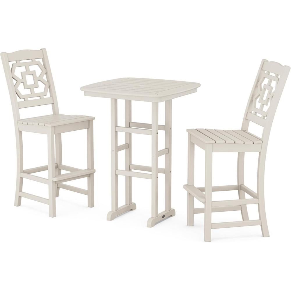 imageMartha Stewart by POLYWOOD Chinoiserie 3Piece Bar Set in MahoganySand