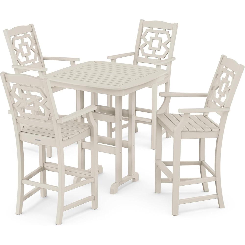 imageMartha Stewart by POLYWOOD Chinoiserie 5Piece Bar Set in GreenSand