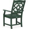 Martha Stewart by POLYWOOD® Chinoiserie 3-Piece Farmhouse Dining Set in Mahogany(Green)
