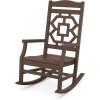 Martha Stewart by POLYWOOD® Chinoiserie 3-Piece Rocking Chair Set in Green(Mahogany)