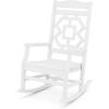 Martha Stewart by POLYWOOD® Chinoiserie 3-Piece Rocking Chair Set in Green(White)