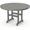 Martha Stewart by POLYWOOD® Chinoiserie 5-Piece Round Farmhouse Dining Set in Sand(Slate Grey)