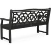 Martha Stewart by POLYWOOD® Chinoiserie 60” Garden Bench in White(Black)