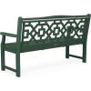 Martha Stewart by POLYWOOD® Chinoiserie 60” Garden Bench in White(Green)