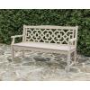 Martha Stewart by POLYWOOD® Chinoiserie 60” Garden Bench in White(Green)