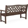 Martha Stewart by POLYWOOD® Chinoiserie 60” Garden Bench in White(Mahogany)