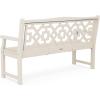 Martha Stewart by POLYWOOD® Chinoiserie 60” Garden Bench in White(Sand)