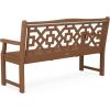 Martha Stewart by POLYWOOD® Chinoiserie 60” Garden Bench in White(Teak)