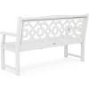 Martha Stewart by POLYWOOD® Chinoiserie 60” Garden Bench in White(White)