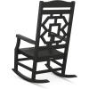 Martha Stewart by POLYWOOD® Chinoiserie Rocking Chair in Sand(Black)