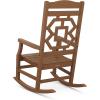 Martha Stewart by POLYWOOD® Chinoiserie Rocking Chair in Sand(Teak)