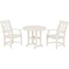 Martha Stewart by POLYWOOD® Chinoiserie 3-Piece Farmhouse Dining Set in Mahogany(Sand)