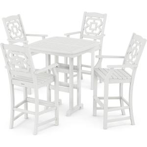 Martha Stewart by POLYWOOD® Chinoiserie 5-Piece Bar Set in Green(COLOR_NAME)