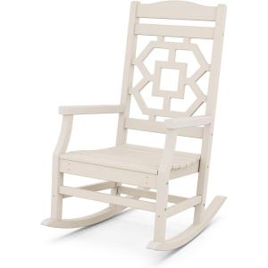 Martha Stewart by POLYWOOD® Chinoiserie Rocking Chair in Sand(Sand)