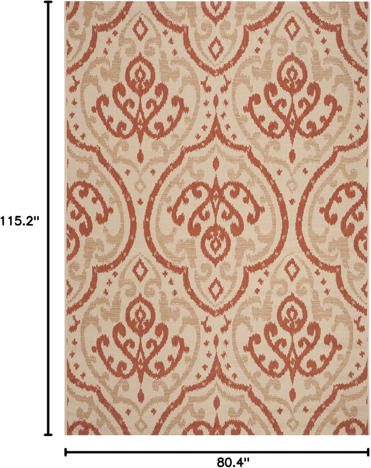 imageMartha Stewart x SAFAVIEH Outdoor Area Rug Collection 8 x 112quot Beige ampamp Anthracite Weather Resistant ampamp Washable Ideal for Patio Backyard Mudroom Deck Dining Space MSR411423612BeigeTerracotta