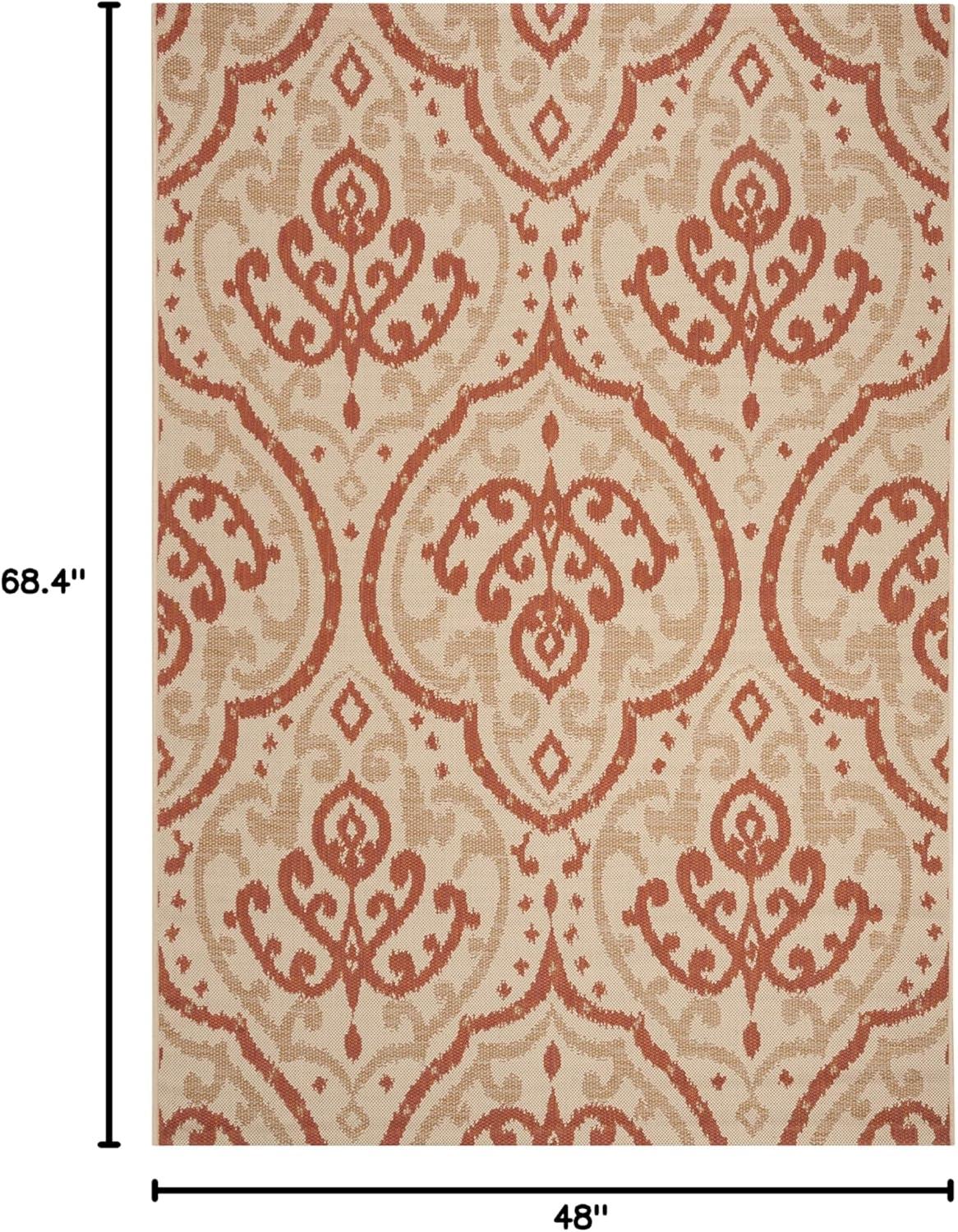 imageMartha Stewart x SAFAVIEH Outdoor Area Rug Collection 8 x 112quot Beige ampamp Anthracite Weather Resistant ampamp Washable Ideal for Patio Backyard Mudroom Deck Dining Space MSR411423612BeigeTerracotta