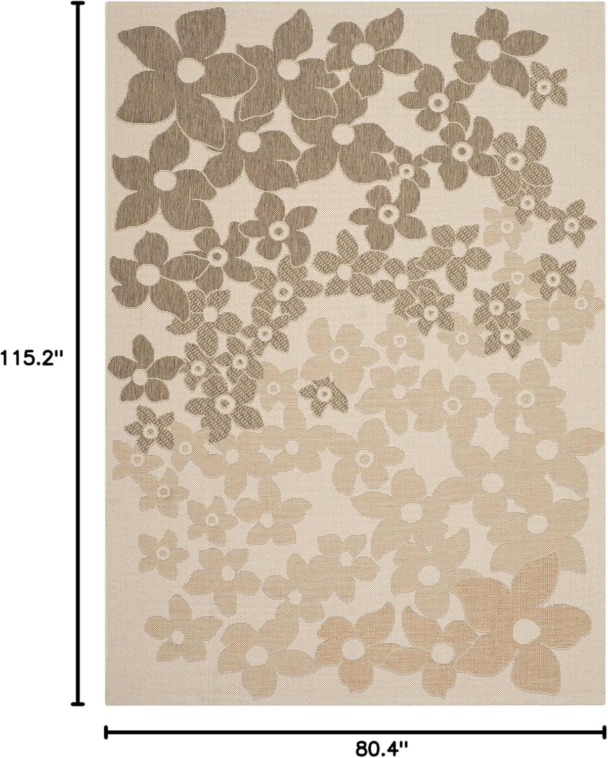 imageMartha Stewart x SAFAVIEH Outdoor Area Rug Collection 8 x 112quot Beige ampamp Brown Weather Resistant ampamp Washable Ideal for Patio Backyard Mudroom Deck Dining Space MSR4246232BeigeBrown