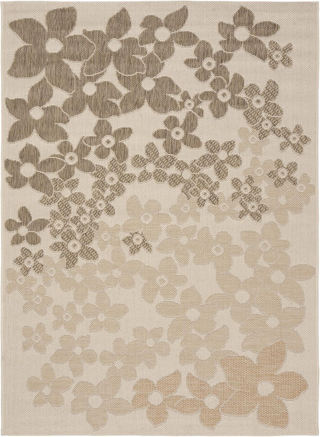 imageMartha Stewart x SAFAVIEH Outdoor Area Rug Collection 8 x 112quot Beige ampamp Brown Weather Resistant ampamp Washable Ideal for Patio Backyard Mudroom Deck Dining Space MSR4246232BeigeBrown