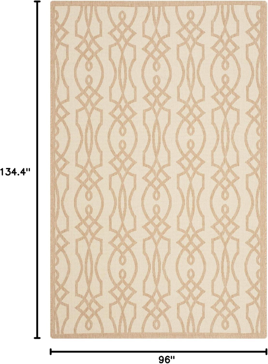 imageMartha Stewart x SAFAVIEH Outdoor Area Rug Collection 8 x 112quot Hickory Weather Resistant ampamp Washable Ideal for Patio Backyard Mudroom Deck Dining Space MSR4220030Hickory