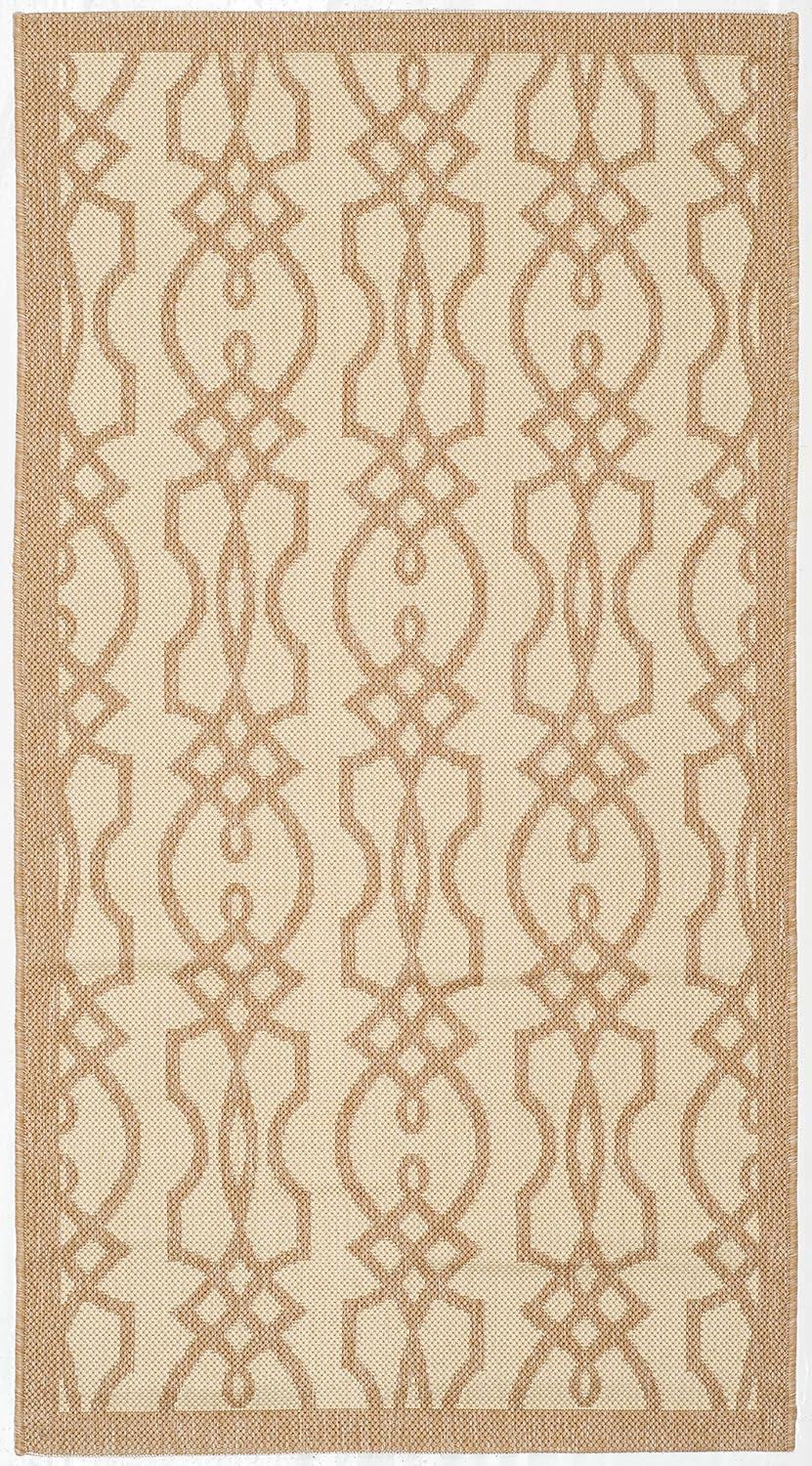 imageMartha Stewart x SAFAVIEH Outdoor Area Rug Collection 8 x 112quot Hickory Weather Resistant ampamp Washable Ideal for Patio Backyard Mudroom Deck Dining Space MSR4220030Hickory