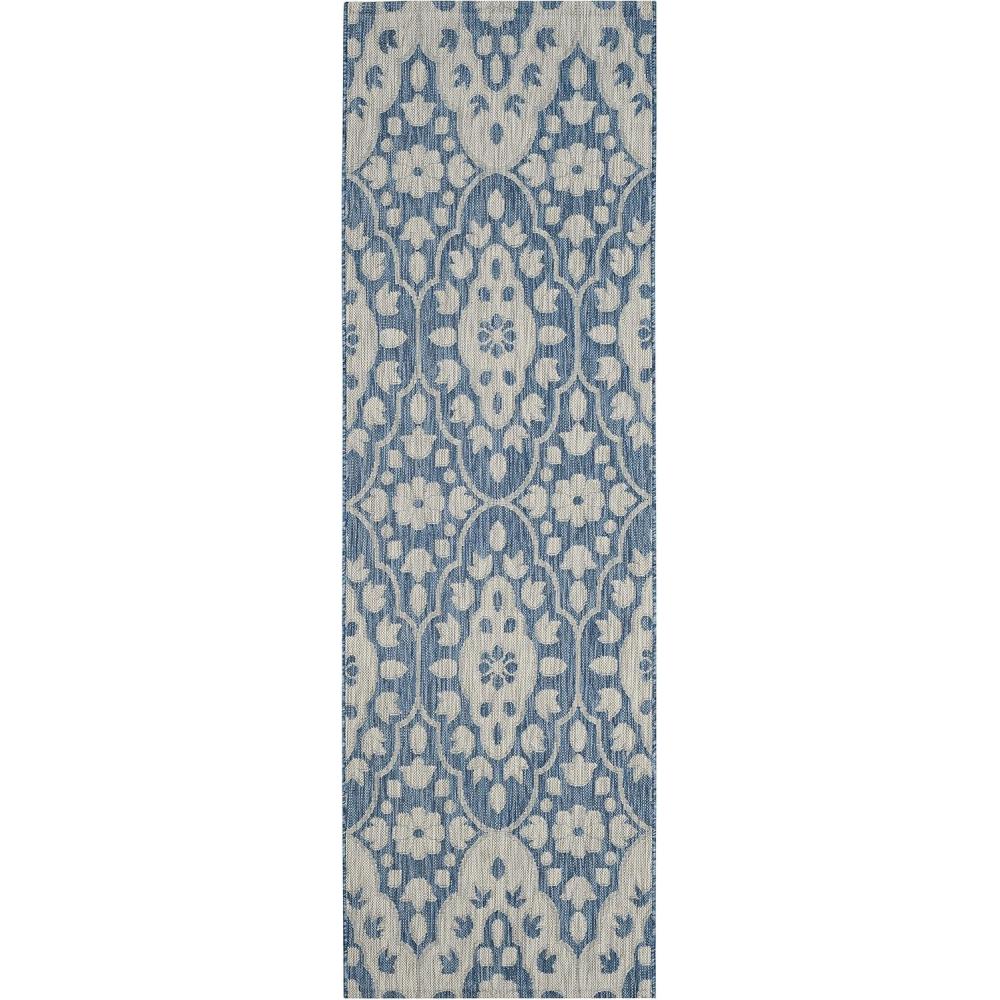 imageMartha Stewart x SAFAVIEH Outdoor Area Rug Collection  8 x 112quot Grey ampamp Navy Weather Resistant ampamp Washable Ideal for Patio Backyard Mudroom Deck Dining Space MSR411536812GreyNavy