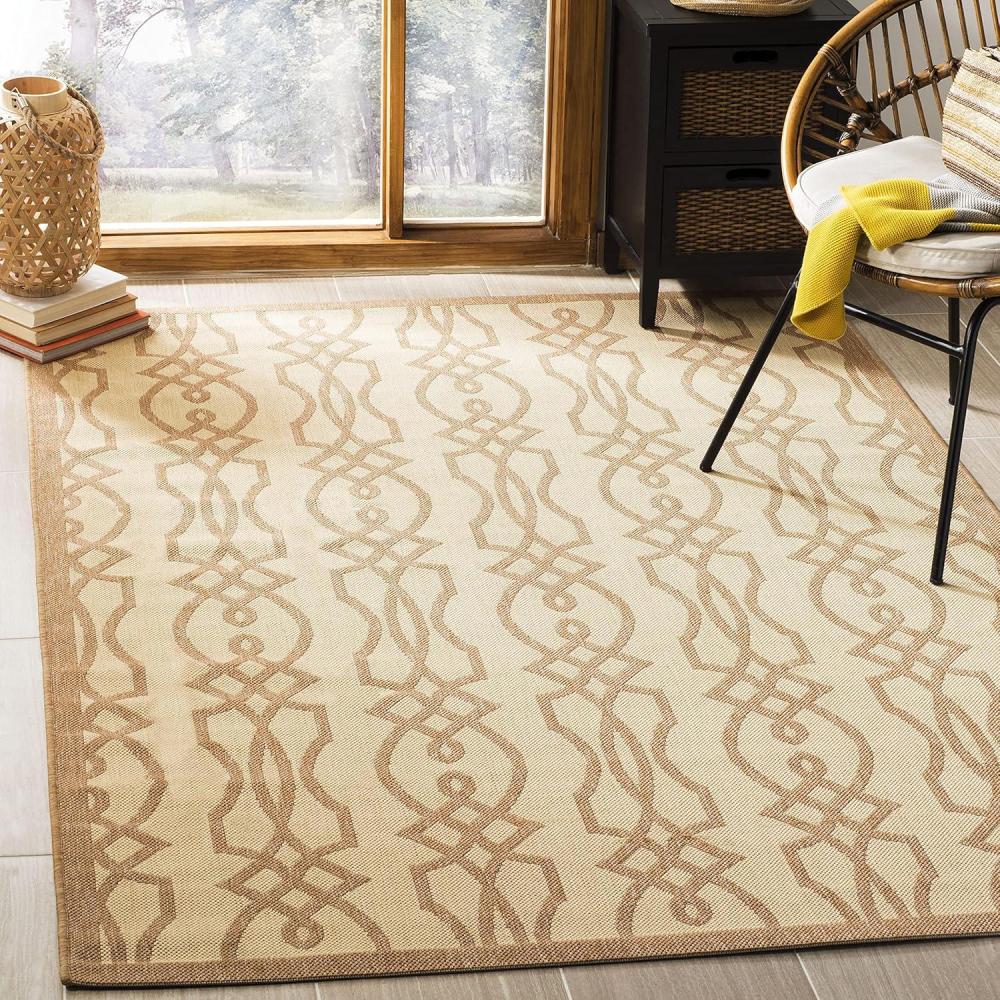 imageMartha Stewart x SAFAVIEH Outdoor Area Rug Collection  8 x 112quot Hickory Weather Resistant ampamp Washable Ideal for Patio Backyard Mudroom Deck Dining Space MSR4220030Hickory
