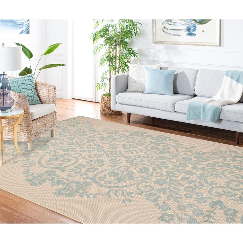 imageMartha Stewart x SAFAVIEH Outdoor Area Rug Collection  8 x 112quot Rainwater Weather Resistant ampamp Washable Ideal for Patio Backyard Mudroom Deck Dining Space MSR4256223