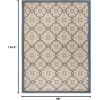 Martha Stewart x SAFAVIEH Outdoor Area Rug Collection – 8′ x 11’2″, Azurite, Weather Resistant & Washable, Ideal for Patio, Backyard, Mudroom, Deck, Dining Space (MSR4262-233)