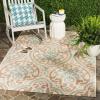Martha Stewart x SAFAVIEH Outdoor Area Rug Collection – 8′ x 11’2″, Beige & Anthracite, Weather Resistant & Washable, Ideal for Patio, Backyard, Mudroom, Deck, Dining Space (MSR4114-23612)(Beige/Terracotta)