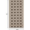 Martha Stewart x SAFAVIEH Outdoor Area Rug Collection – 8′ x 11’2″, Green & Cream, Weather Resistant & Washable, Ideal for Patio, Backyard, Mudroom, Deck, Dining Space (MSR4253-24)(Chocolate/Cream)