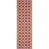 Martha Stewart x SAFAVIEH Outdoor Area Rug Collection – 8′ x 11’2″, Green & Cream, Weather Resistant & Washable, Ideal for Patio, Backyard, Mudroom, Deck, Dining Space (MSR4253-24)(Red/Creme)