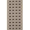 Martha Stewart x SAFAVIEH Outdoor Area Rug Collection – 8′ x 11’2″, Green & Cream, Weather Resistant & Washable, Ideal for Patio, Backyard, Mudroom, Deck, Dining Space (MSR4253-24)(Chocolate/Cream)