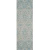 Martha Stewart x SAFAVIEH Outdoor Area Rug Collection – 8′ x 11’2″, Grey & Navy, Weather Resistant & Washable, Ideal for Patio, Backyard, Mudroom, Deck, Dining Space (MSR4115-36812)(Grey/Aqua)