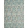 Martha Stewart x SAFAVIEH Outdoor Area Rug Collection – 8′ x 11’2″, Grey & Navy, Weather Resistant & Washable, Ideal for Patio, Backyard, Mudroom, Deck, Dining Space (MSR4115-36812)(Grey/Aqua)