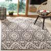Martha Stewart x SAFAVIEH Outdoor Area Rug Collection – 8′ x 11’2″, Grey & Navy, Weather Resistant & Washable, Ideal for Patio, Backyard, Mudroom, Deck, Dining Space (MSR4115-36812)(Black/Beige)