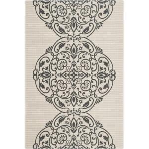 Martha Stewart x SAFAVIEH Outdoor Area Rug Collection – 8′ x 11’2″, Beach Grass, Weather Resistant & Washable, Ideal for Patio, Backyard, Mudroom, Deck, Dining Space (MSR4230)(Silhouette)