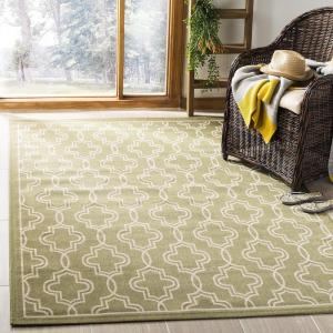 Martha Stewart x SAFAVIEH Outdoor Area Rug Collection – 8′ x 11’2″, Green & Beige, Weather Resistant & Washable, Ideal for Patio, Backyard, Mudroom, Deck, Dining Space (MSR4274-244)(Green/Beige)