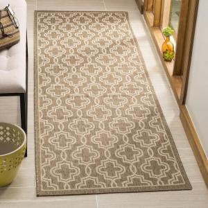 Martha Stewart x SAFAVIEH Outdoor Area Rug Collection – 8′ x 11’2″, Green & Beige, Weather Resistant & Washable, Ideal for Patio, Backyard, Mudroom, Deck, Dining Space (MSR4274-244)(Brown/Beige)